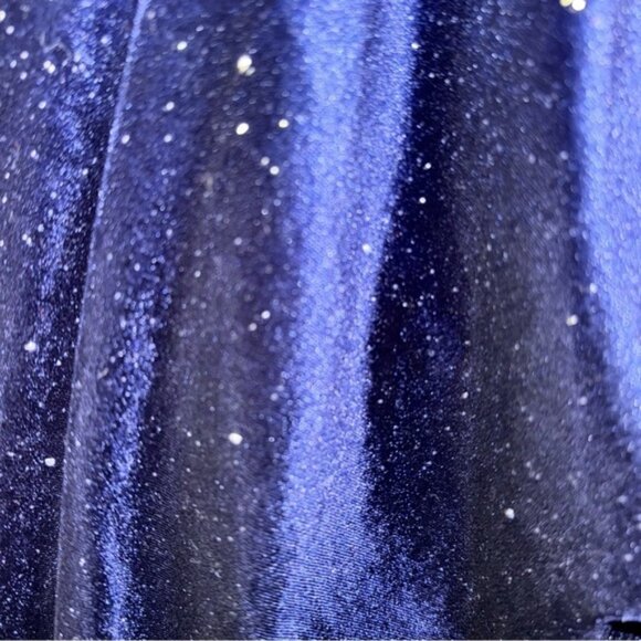 Blue Cowl Neck Long Sleeve Bodycon Dress - Picture 3 of 5